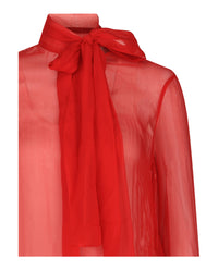 Valentino Valentino Womens Sheer Organza Blouse