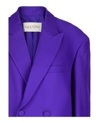 Valentino Valentino Womens Oversized Double-Breasted Blazer