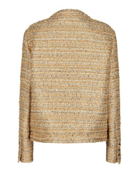 Valentino Valentino Womens Embellished Gold Tweed Jacket