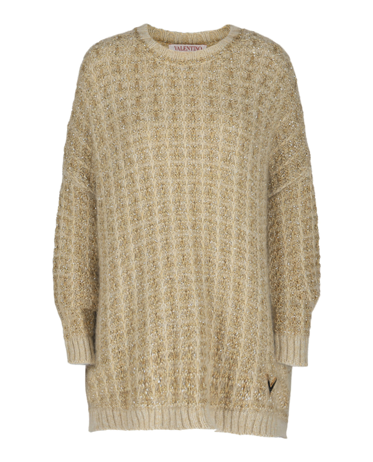 Valentino Valentino Womens Mohair-Lurex Blend Oversized Sweater