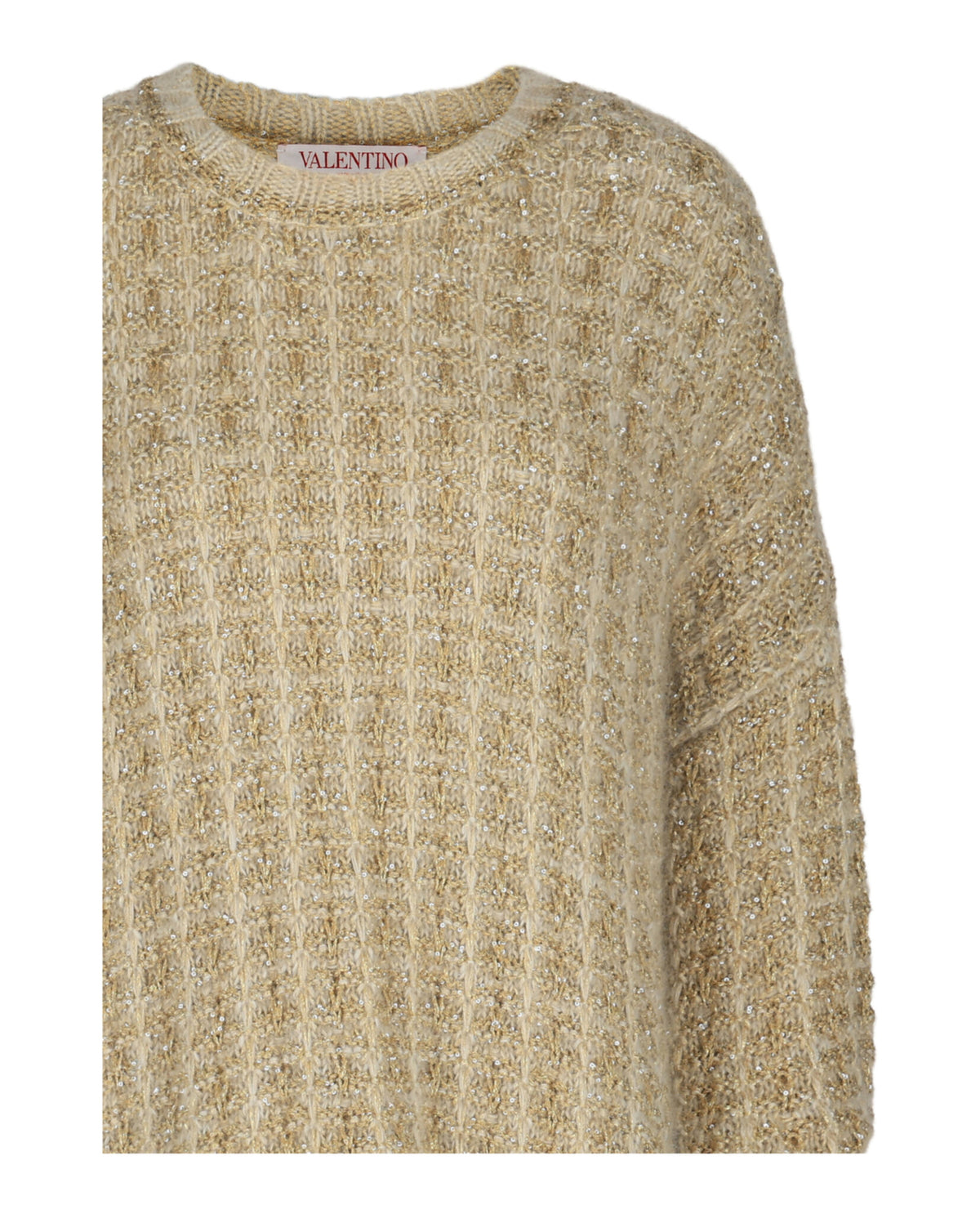 Valentino Valentino Womens Mohair-Lurex Blend Oversized Sweater