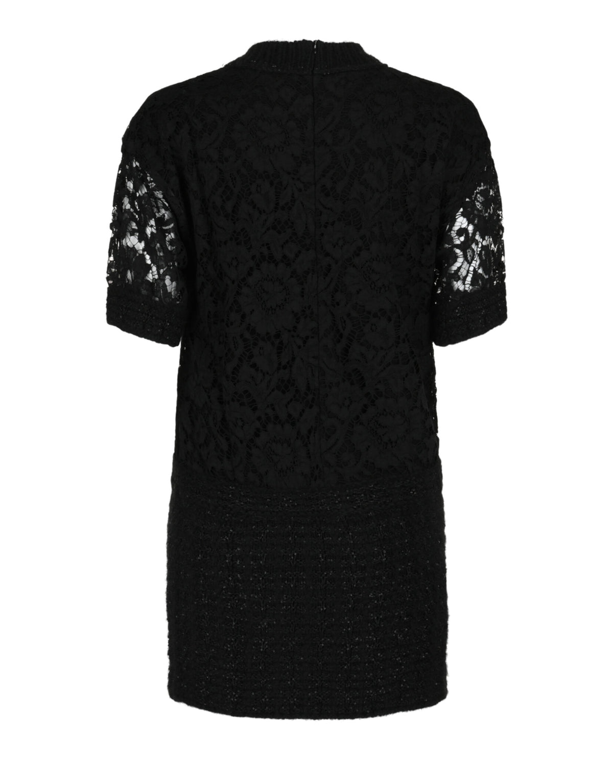 Valentino Womens Vlogo Chain Embellished Lace Dress