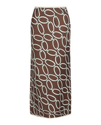 Valentino Valentino Womens 1976 Chain-Link Print Maxi Skirt