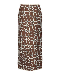 Valentino Valentino Womens 1976 Chain-Link Print Maxi Skirt