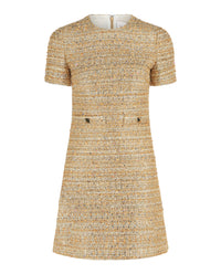 Valentino Womens Roman Stud Tweed Mini Dress