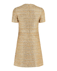 Valentino Womens Roman Stud Tweed Mini Dress