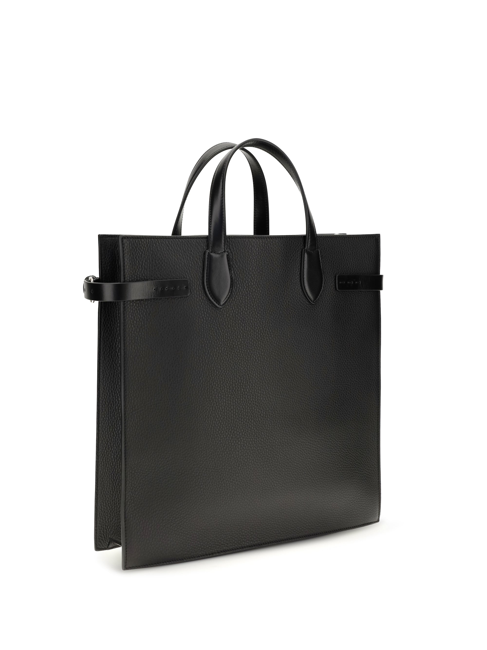 VALENTINO GARAVANI Valentino Garavani Men Medium Antibes Grained Leather Shopping Bag