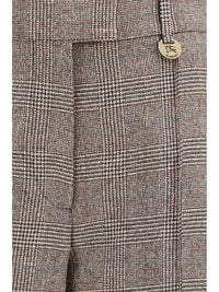 Burberry Women Tailored Linen And Wool-Blend Pants