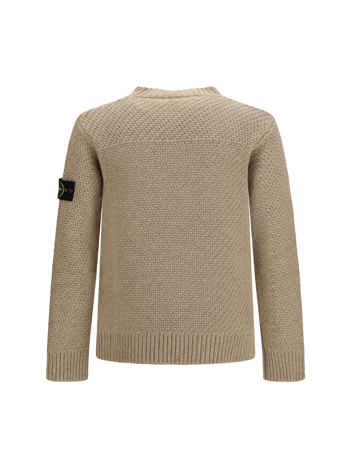 Stone Island Men Loose Crewneck Sweater With Ribbed Trims