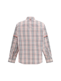 Thom Browne Men Check Shirt With Tartan Pattern