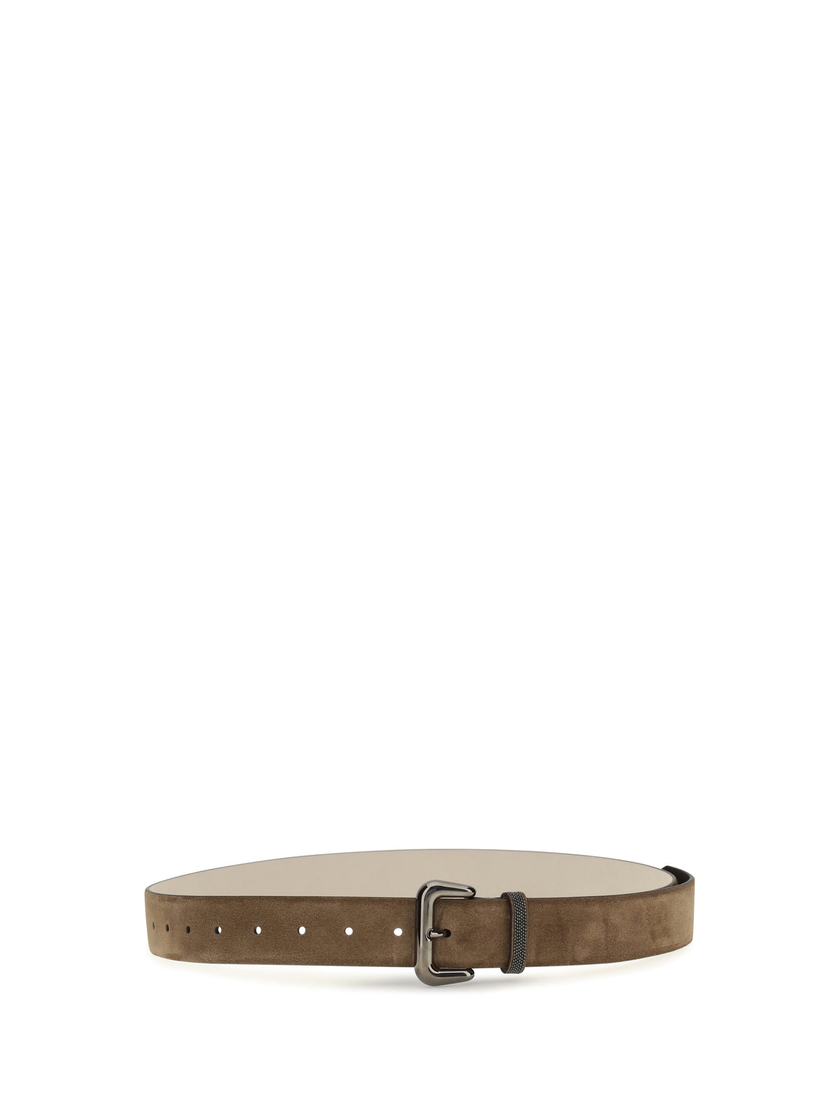 Brunello Cucinelli Women Suede Belt With Jewelry Detail