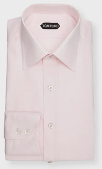 Tom Ford Lyocell-Cupro Blend Point-Collar Dress Shirt Light Rose