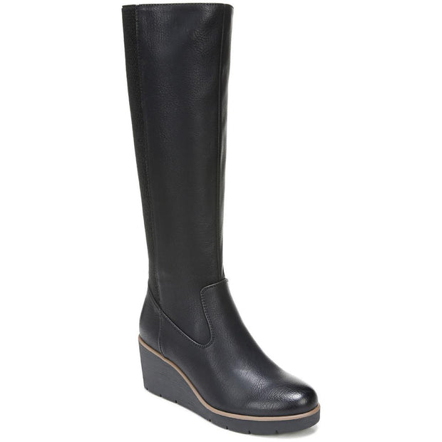 Approve Womens Faux Leather Tall Knee-High Boots