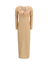 Alessandra Rich Women Stretch Lace Evening Dress