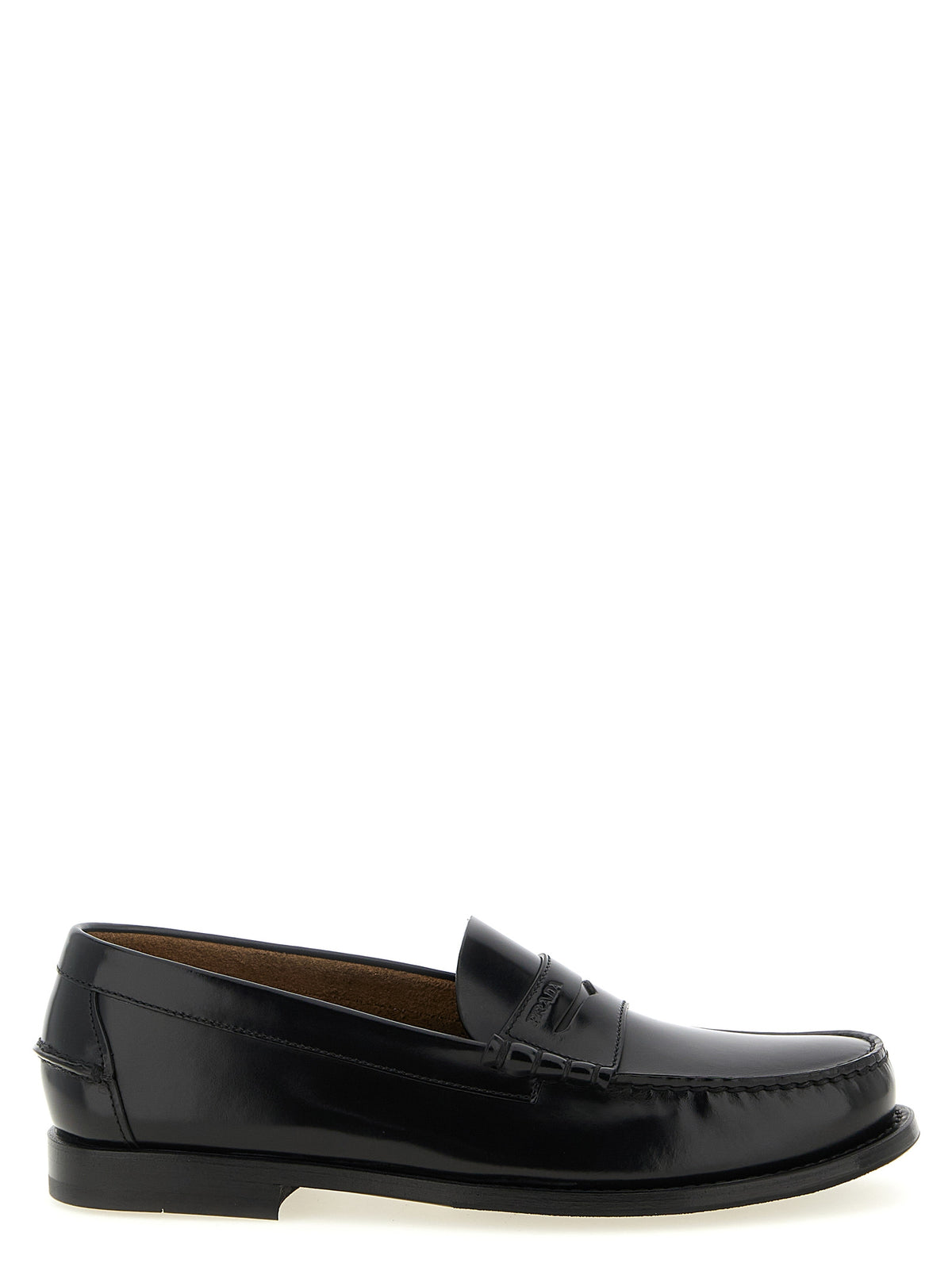 PRADA Prada Men Brushed Leather Loafers