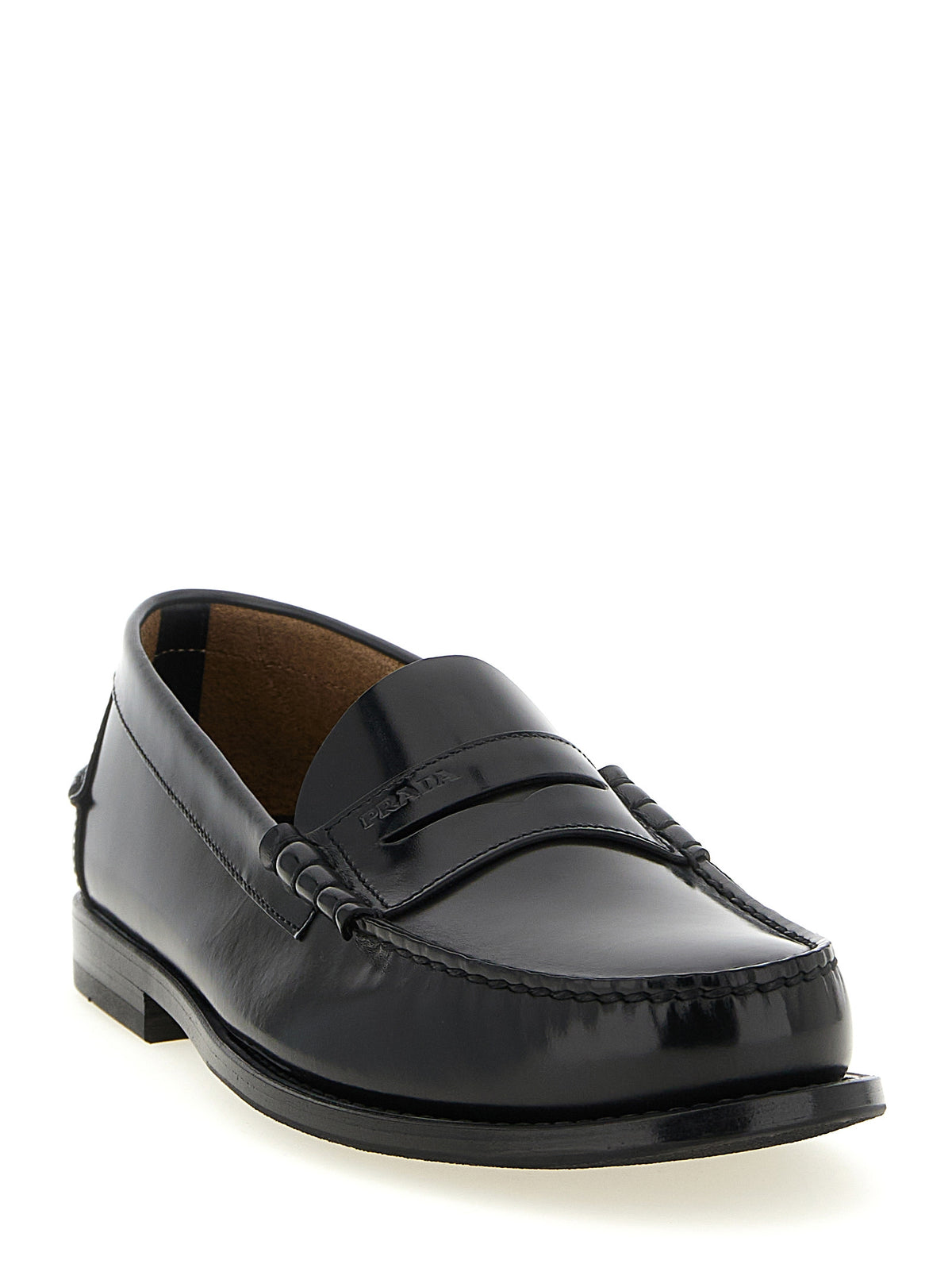 PRADA Prada Men Brushed Leather Loafers
