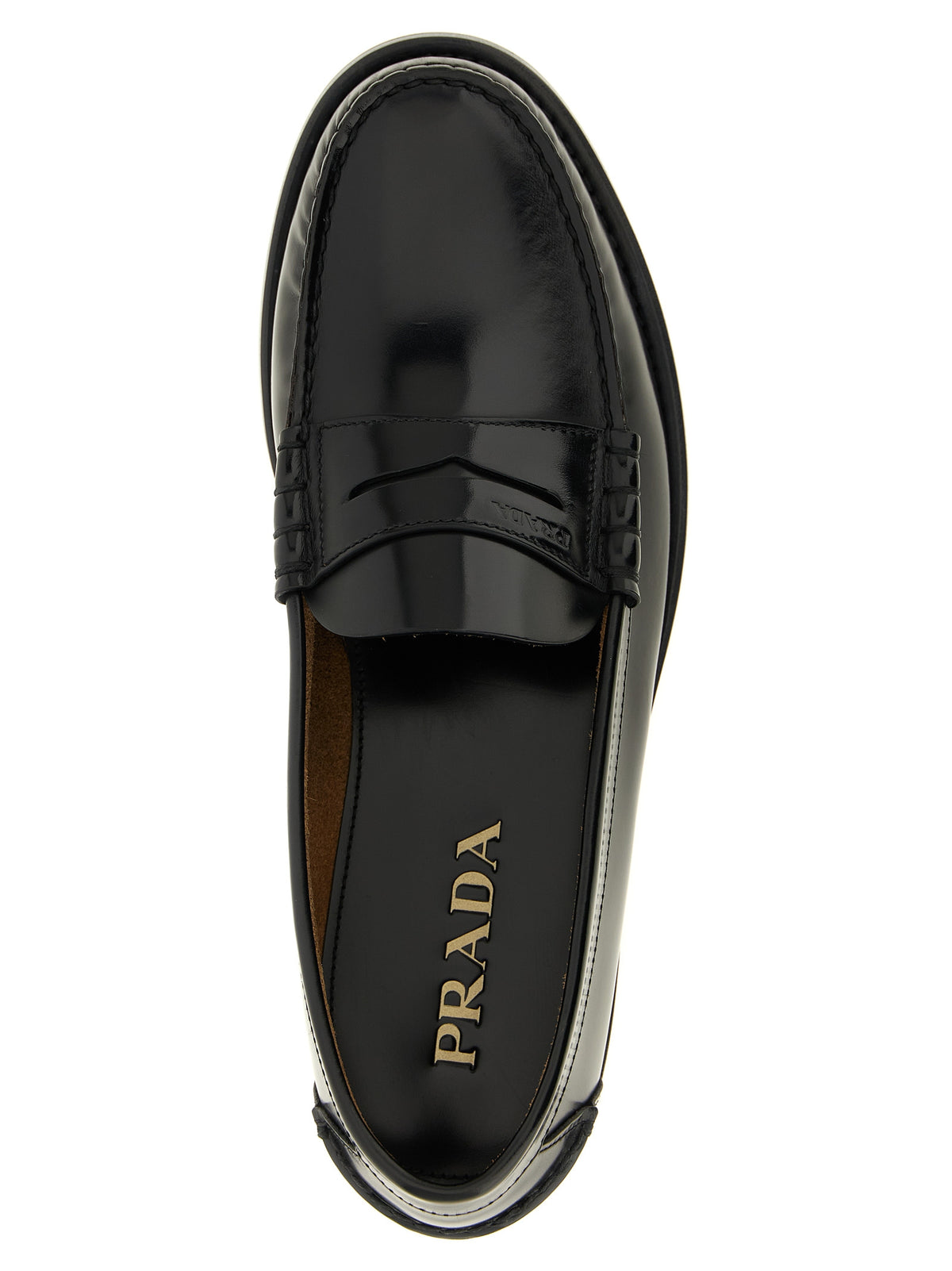 PRADA Prada Men Brushed Leather Loafers