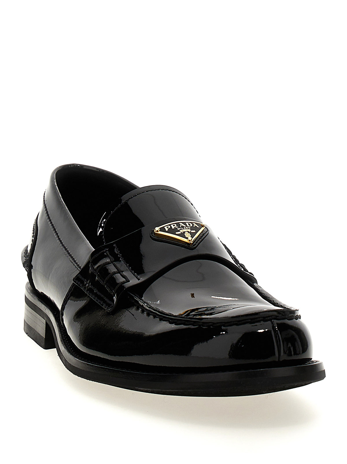 PRADA Prada Men Logo Patent Leather Loafer