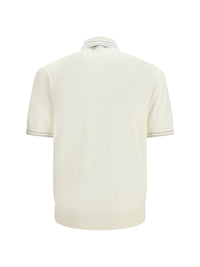 Dolce & Gabbana Men Silk Polo With Collar And Short Sleeves