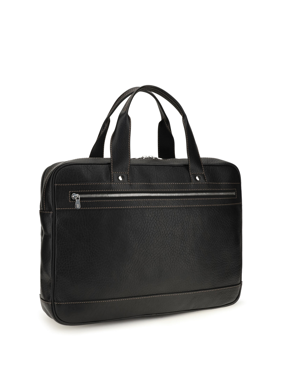 BRUNELLO CUCINELLI Brunello Cucinelli Men Grained Calfskin Zip-Top Handbag