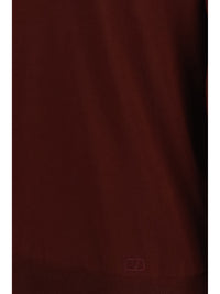 Valentino Men Long-Sleeve Wool Polo With Vlogo