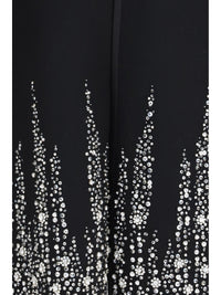 Valentino Women Compact Drap Cape With Degradé Rhinestone Embroidery