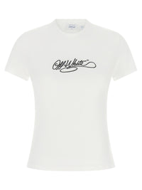 Off-White Women Logo Embroidery T-Shirt