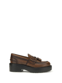 Miu Miu Women Smooth Leather Tassel Loafers