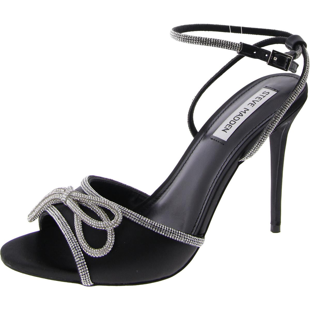 Arla Womens Embellished Ankle Strap Heels