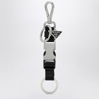 Prada Black Keychain With Snap Buckle Men
