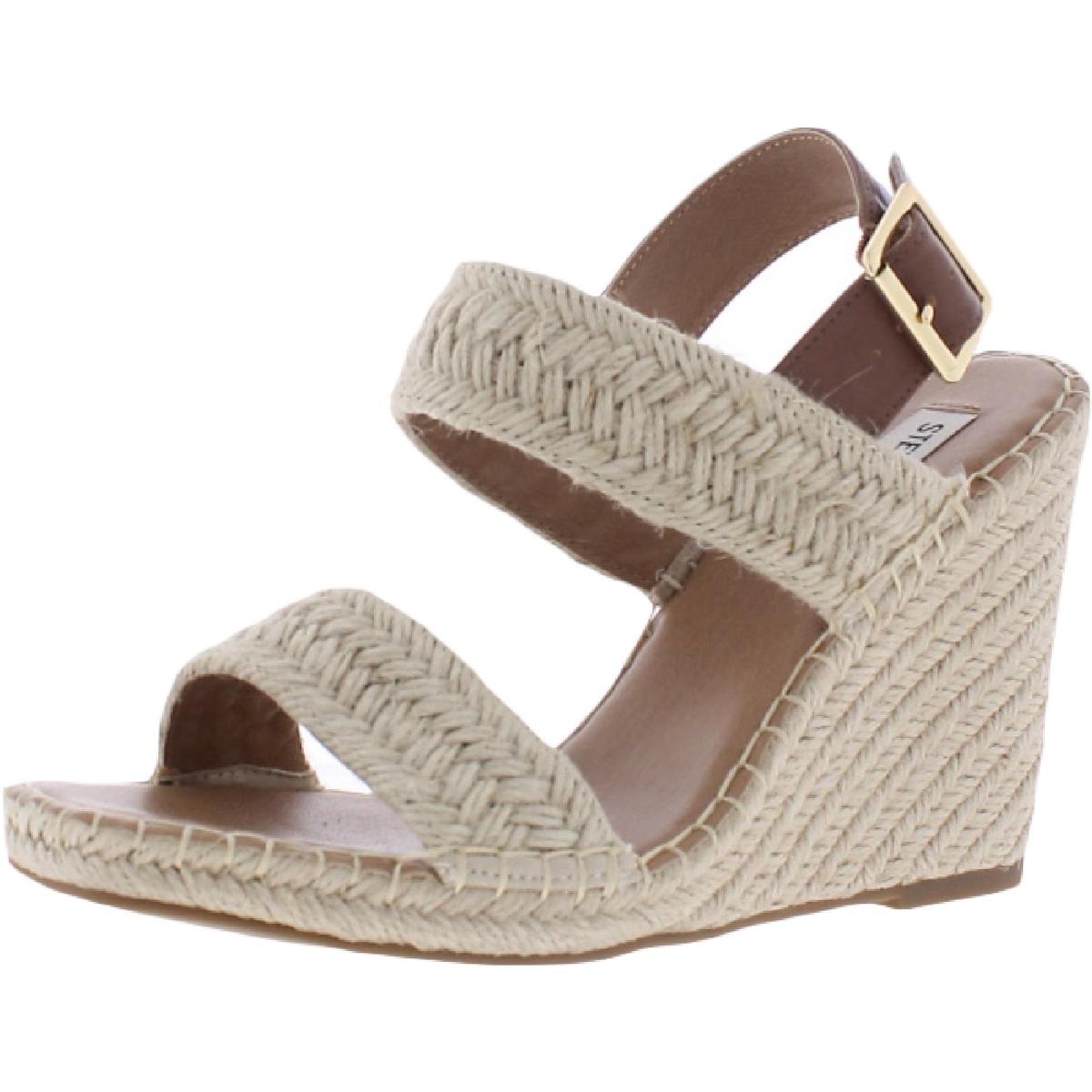 Uri Womens Buckle Espadrilles Wedge Sandals