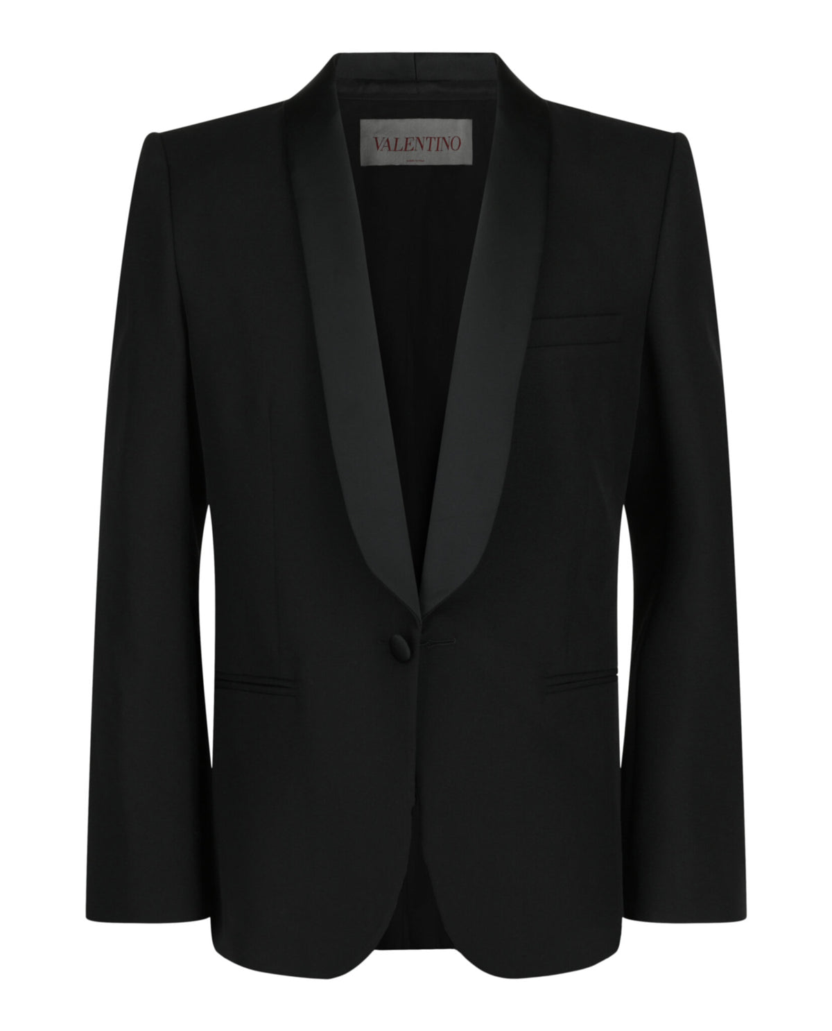Valentino Valentino Mens VLogo Contrast Trim Double-Breasted Blazer