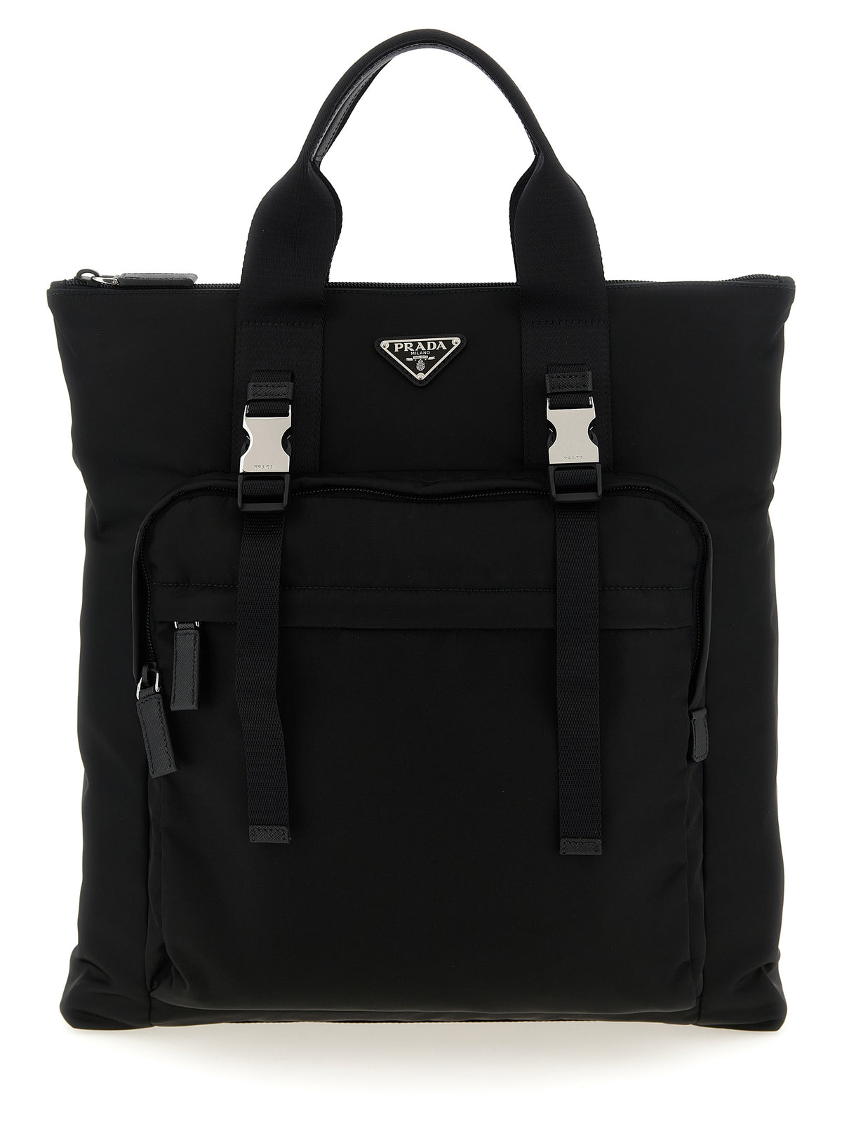 Prada Men Re-Nylon And Saffiano Backpack Shopping Bag