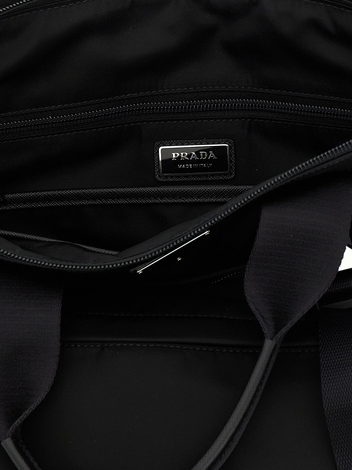 Prada Men Re-Nylon And Saffiano Backpack Shopping Bag