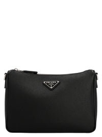 Prada Men Re-Nylon & Saffiano Crossbody Bag