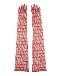 Valentino Valentino Womens Toile Iconographe Long Sleeved Gloves