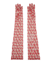 Valentino Valentino Womens Toile Iconographe Long Sleeved Gloves