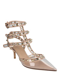 Valentino Valentino Womens Caged Rockstud Kitten Heels