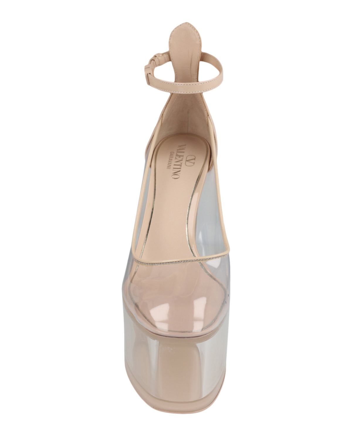 Valentino Valentino Womens Tan-Go Transparent PVC Platform Pumps