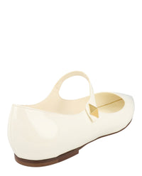 Valentino Valentino Womens Tiptoe Patent Leather Ballet Flats