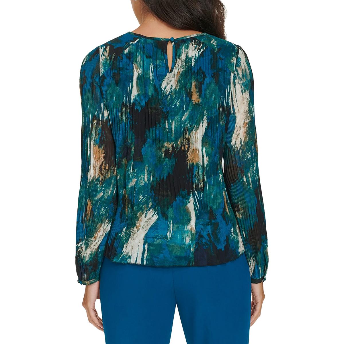 Womens Printed Chiffon Pullover Top