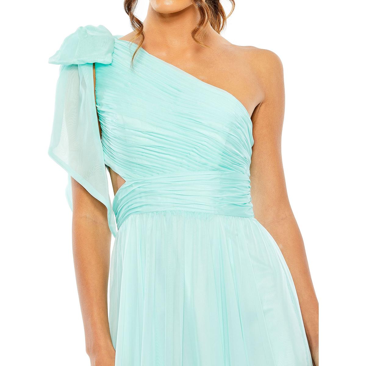 Womens Chiffon Cut-Out Evening Dress