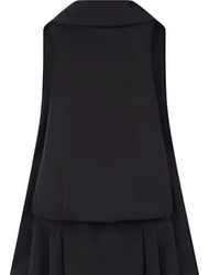 Tom Ford Crepe Collared Maxi Dress with Cape Detail