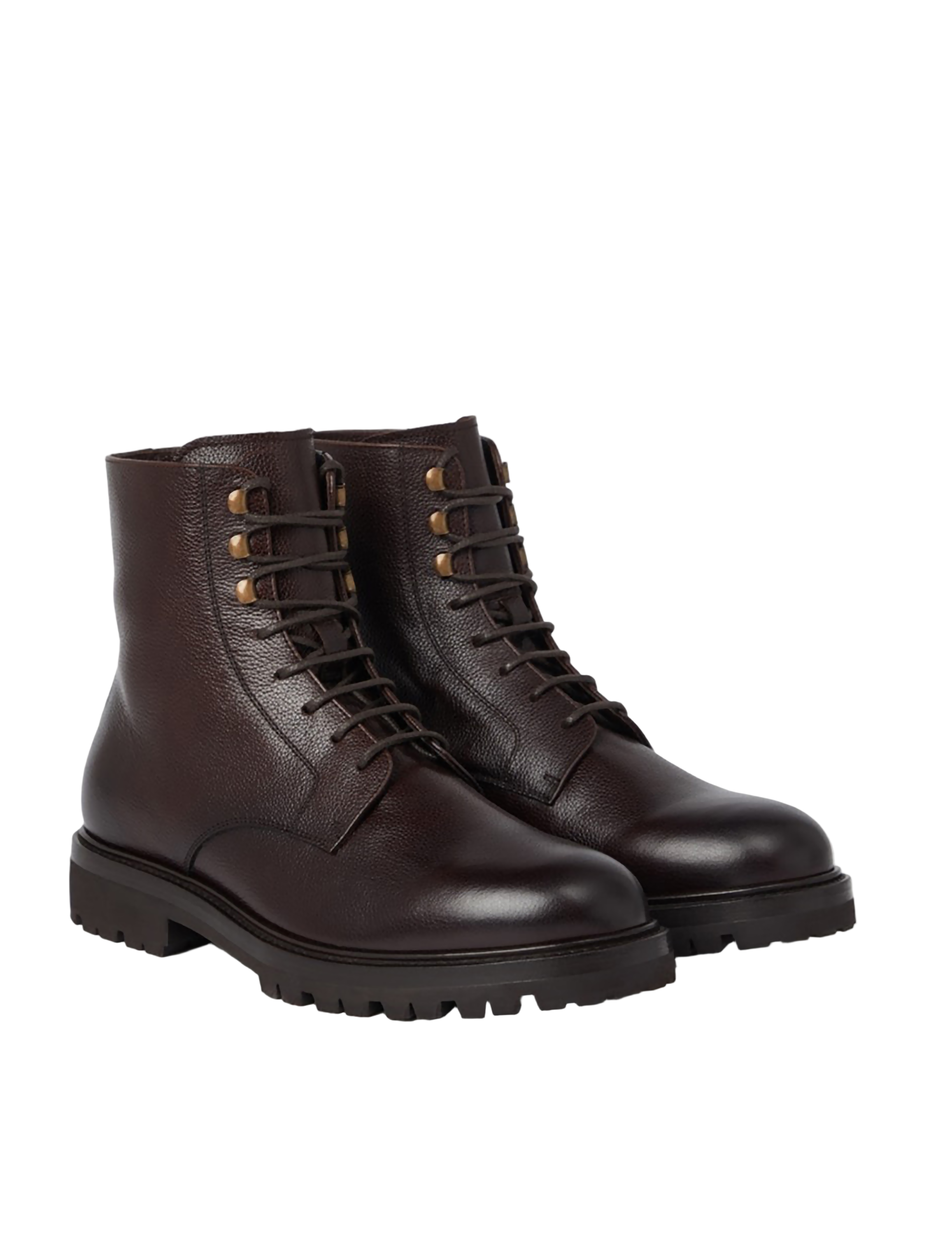 BRUNELLO CUCINELLI MENS ANKLE BOOTS IN DARK BROWN