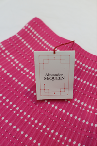 Alexander McQueen Geometric compact-knit midi skirt