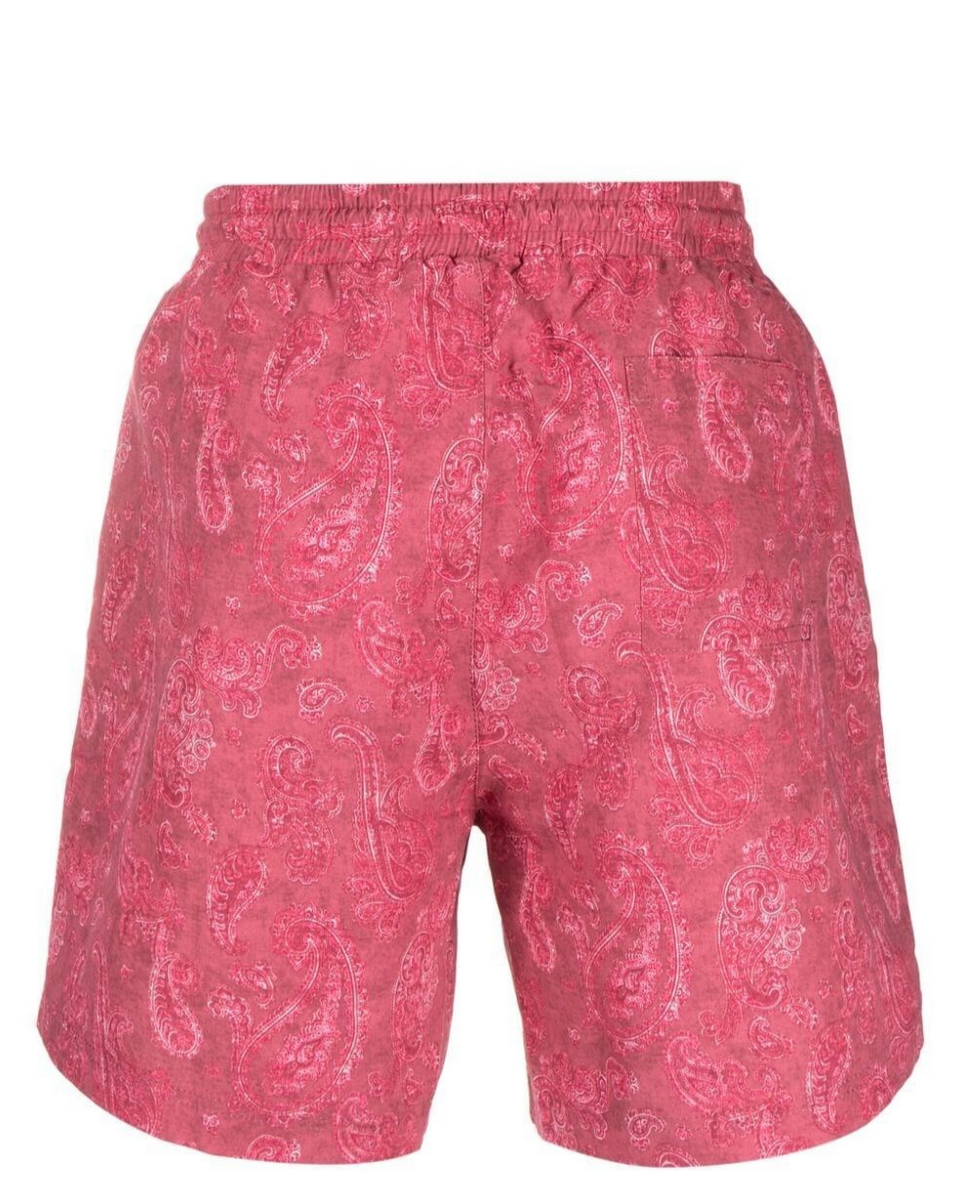Brunello Cucinelli Brunello Cucinelli Pink Paisley Print Drawstring Swim Shorts