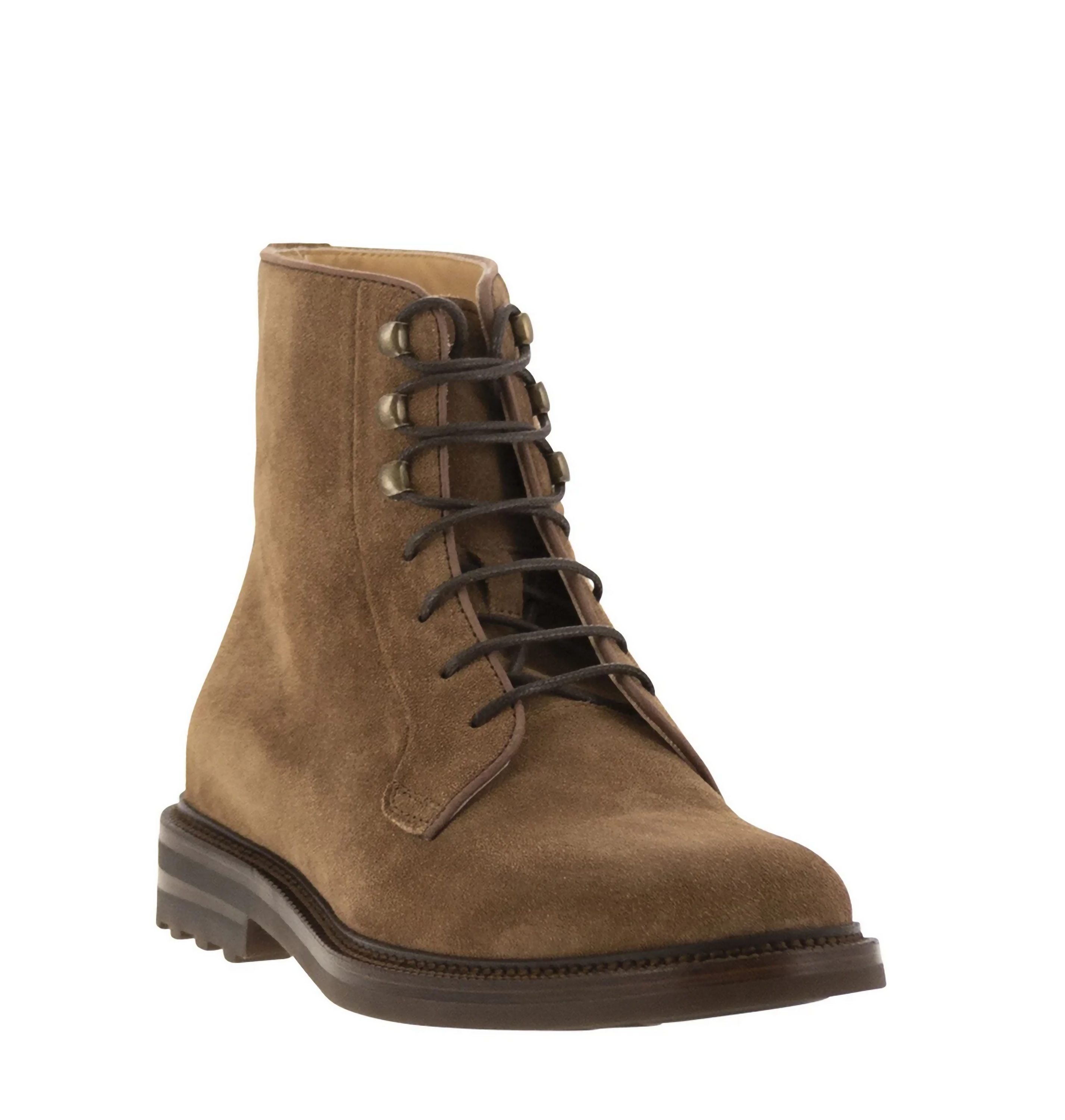 BRUNELLO CUCINELLI MENS ANKLE BOOTS IN DARK BEIGE