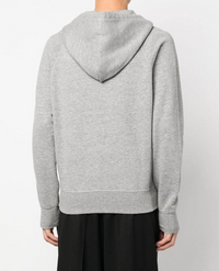 Tom Ford Mens Zipped Drawstring Hoodie in Gray