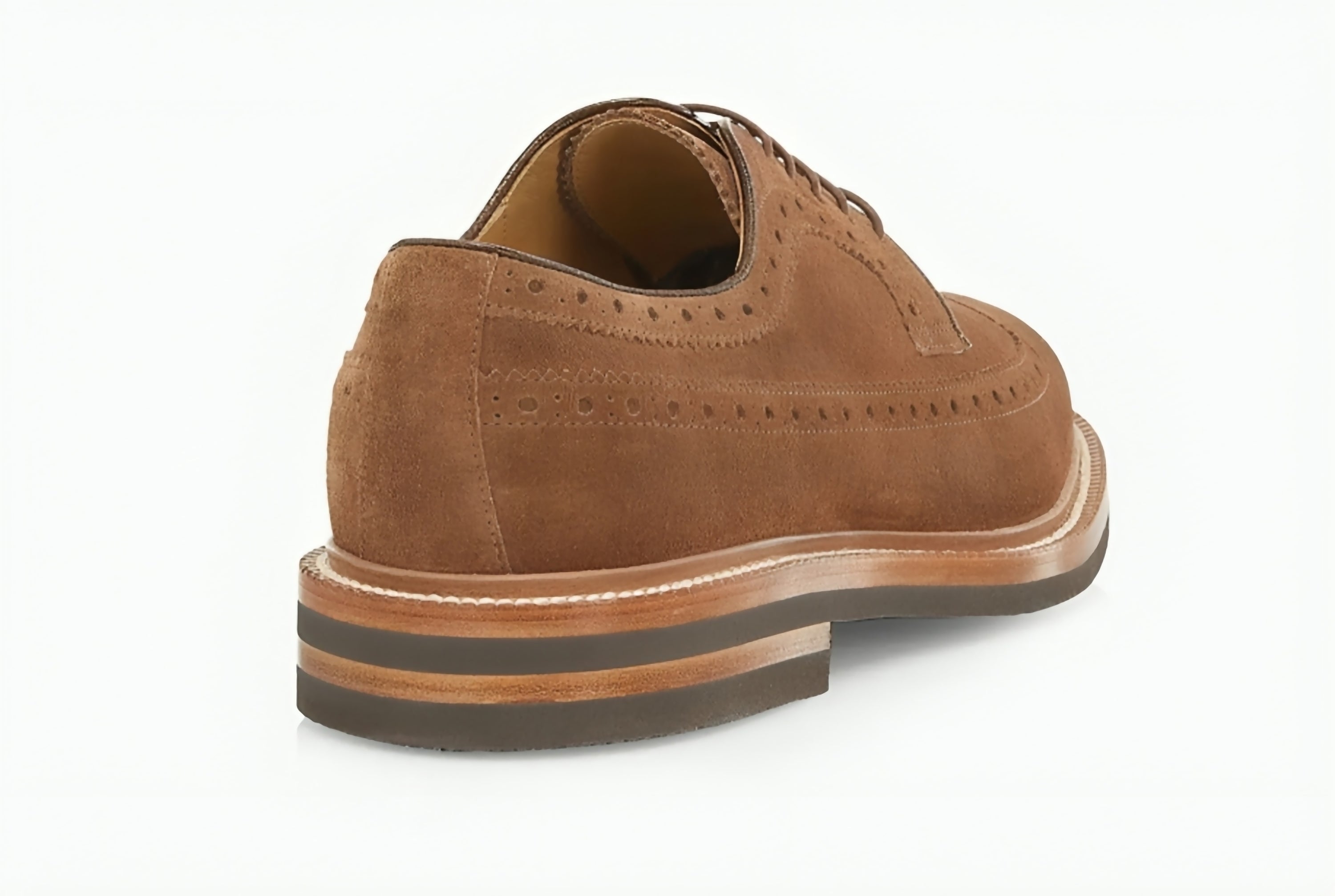 Brunello Cucinelli Men’s Brown Suede Derby Shoes
