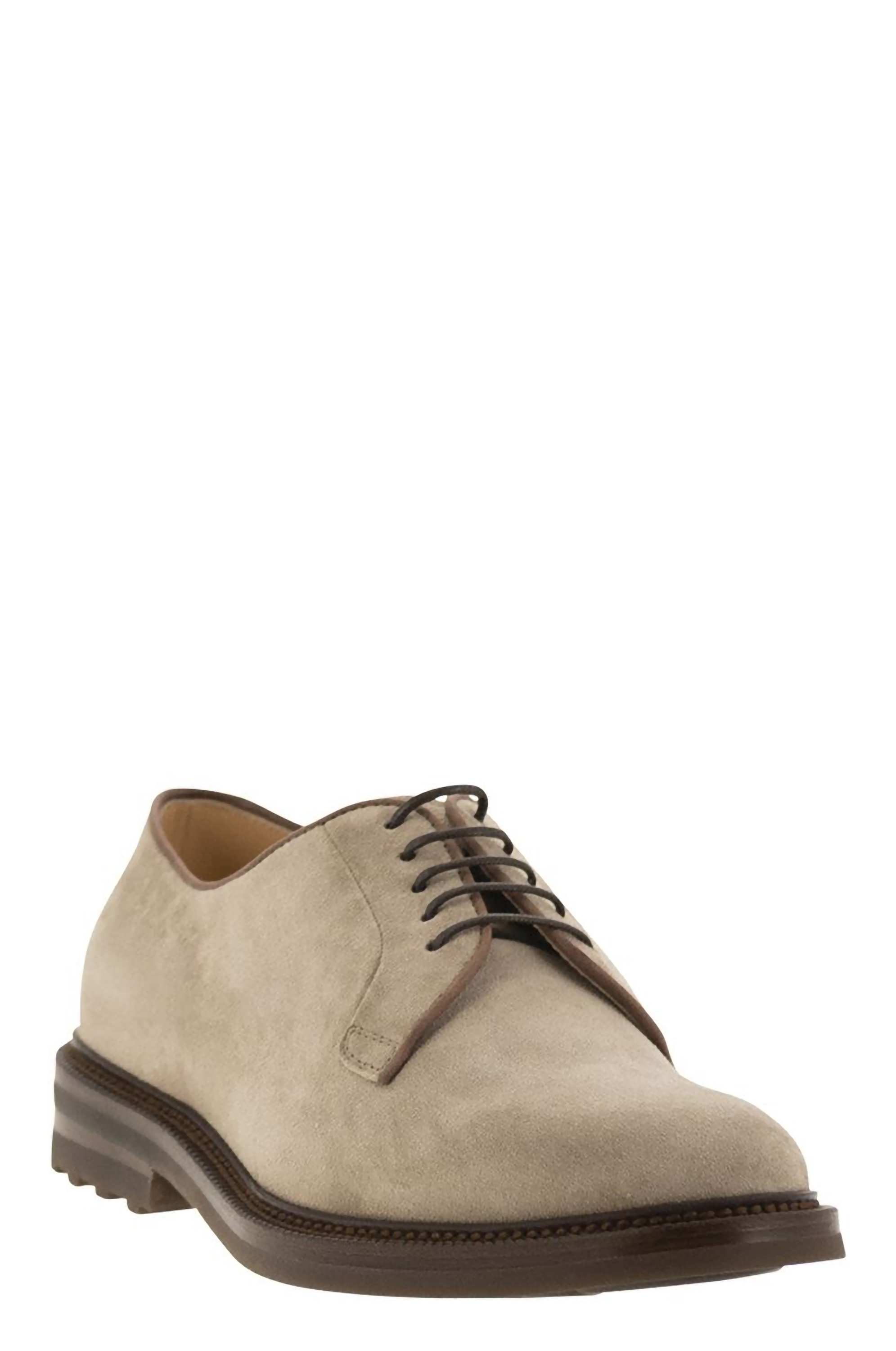 BRUNELLO CUCINELLI MENS SHOES WITH LACES IN LIGHT BEIGE
